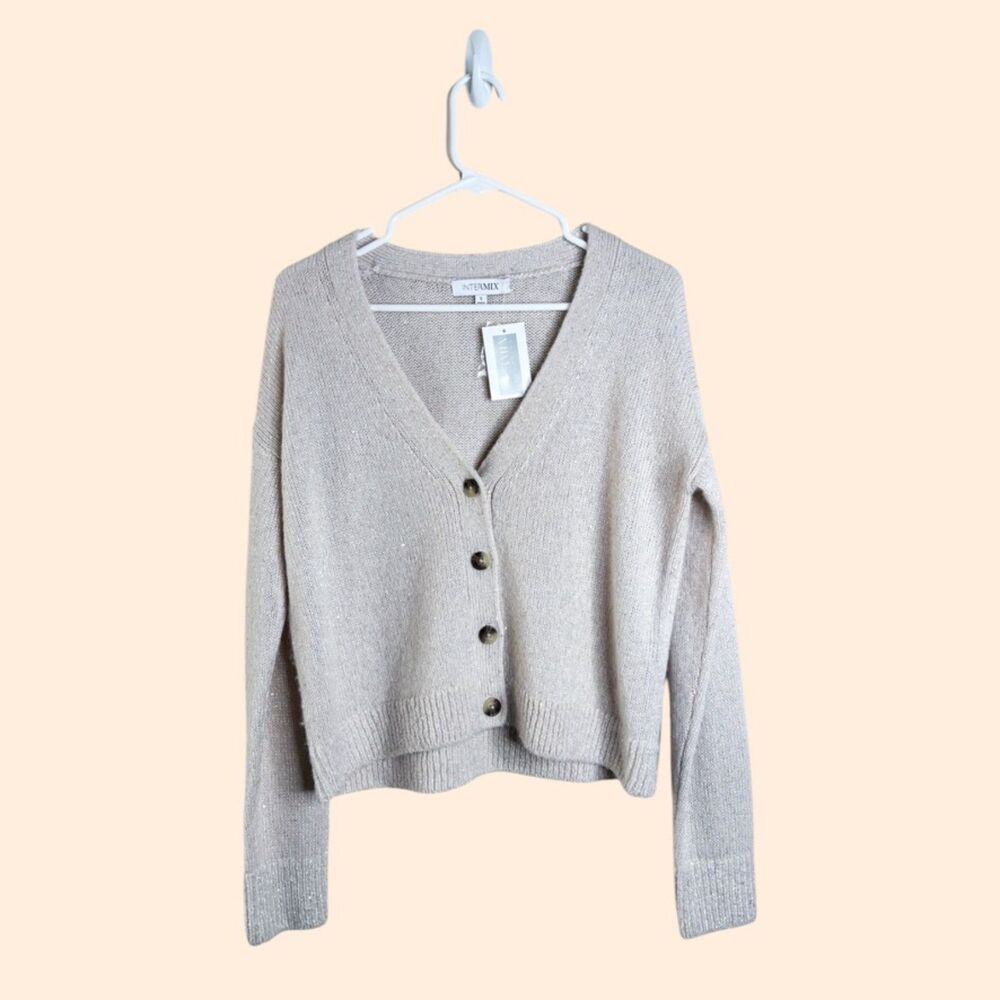 Intermix Knit Cardigan Sweater